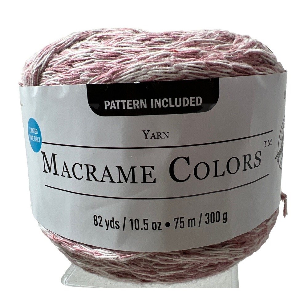 Loops‎ and Threads Macrame Colors Yarn Dried Rose Marl 10.5 oz 82 yds 300 g